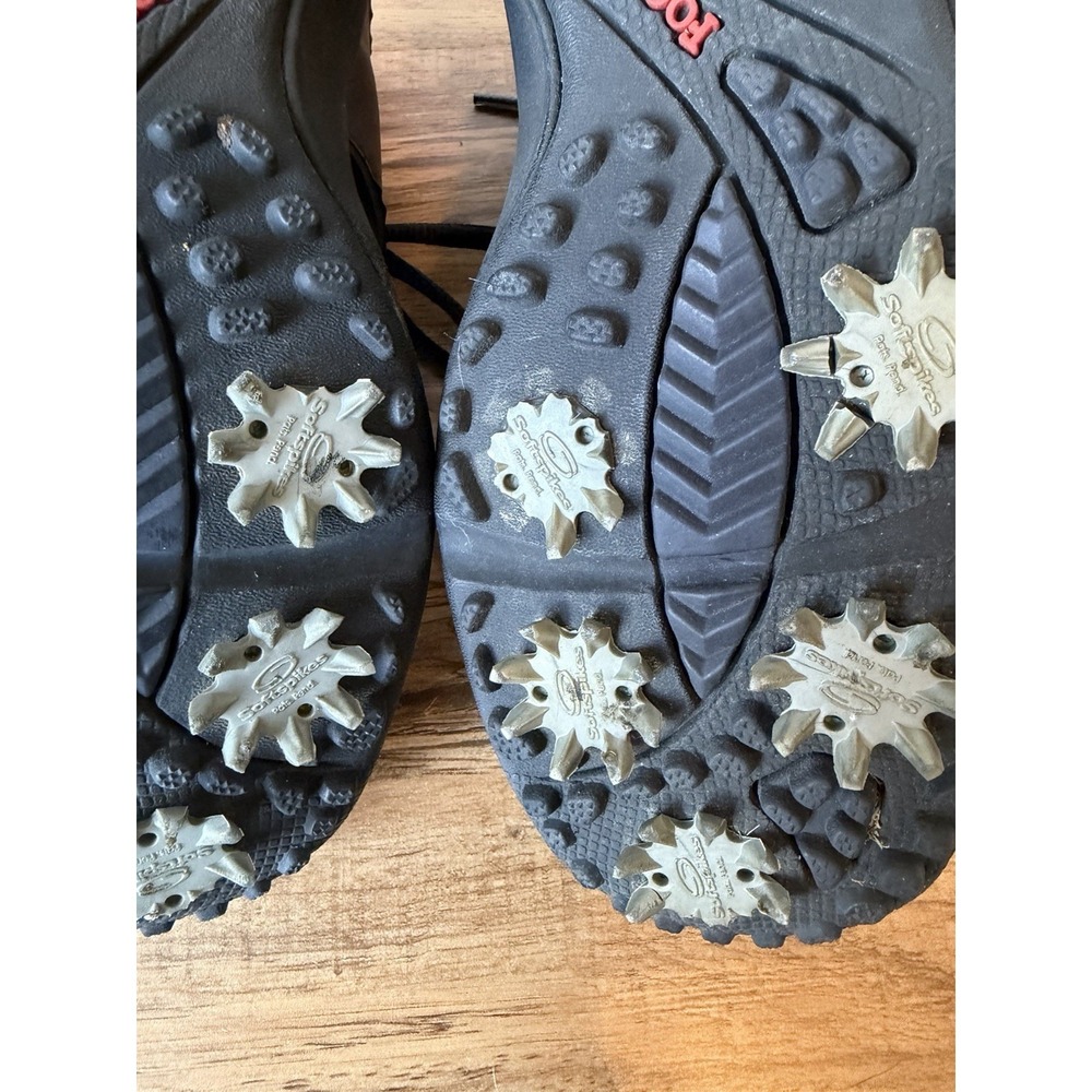 Footjoy Junior Golf Shoes Cleats Style 45020 Brown White FJ Size 4 M Waterproof - Picture 8 of 9